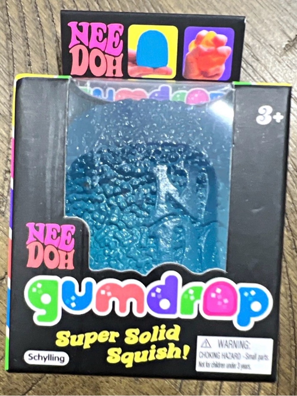 NeeDoh Gumdrop Super Solid Squish! Blue Sensory Toy